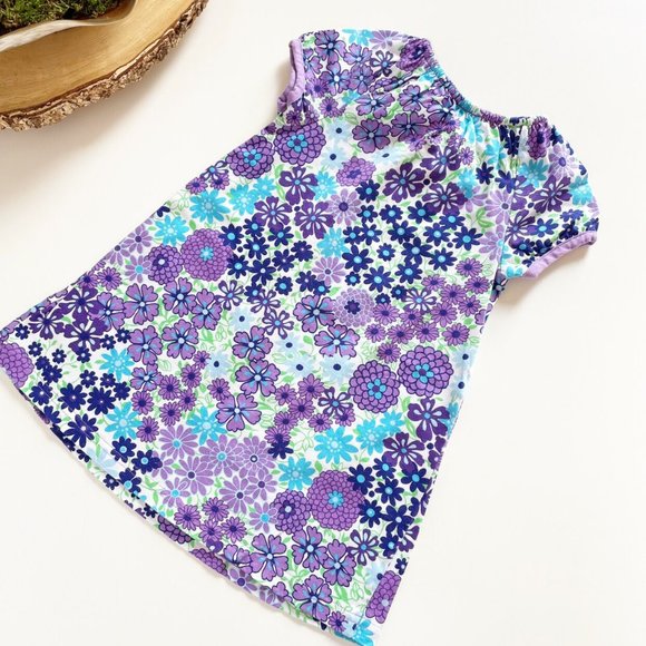 Hanna Andersson Violet Flower Dress | Size 3 - Picture 3 of 4